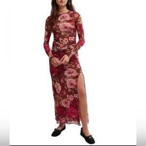 Floral Long Sleeve Maxi Dress